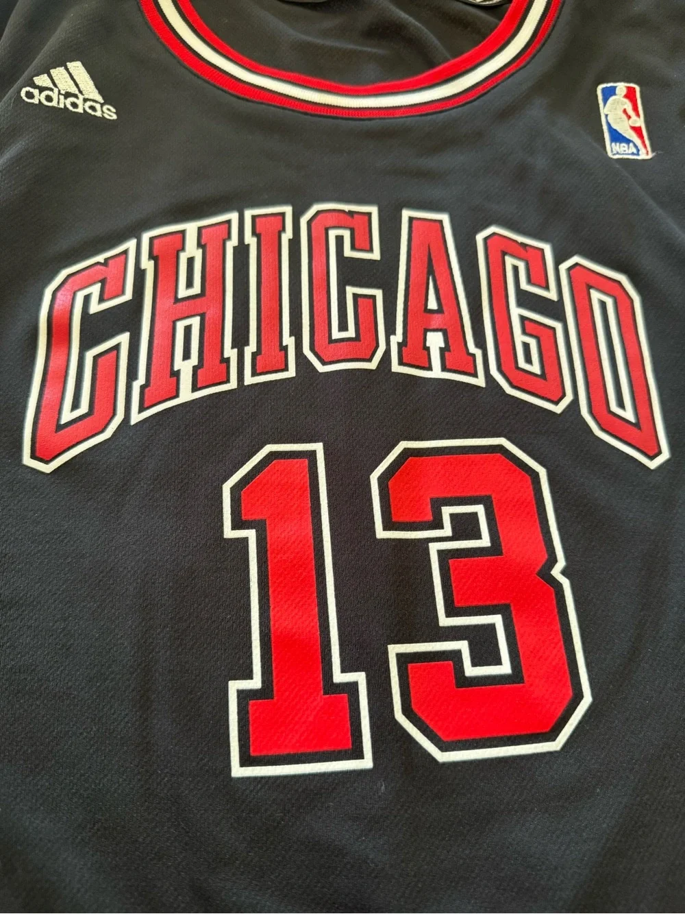 Chicago #13 Basketball Jersey by Adidas - Black & Red